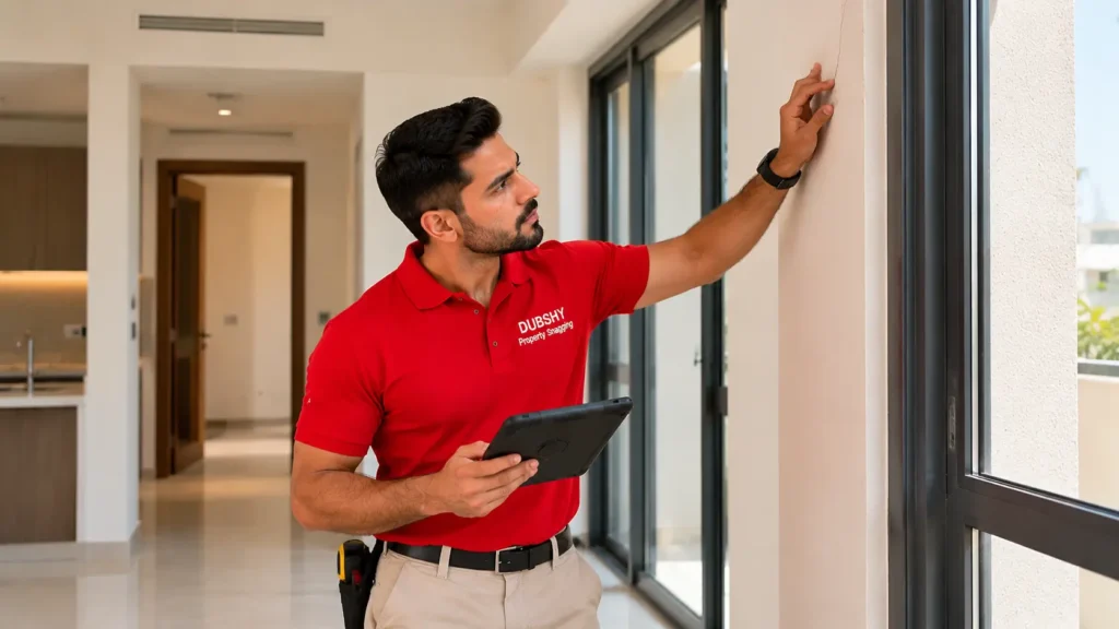 Building inspection Dubai: engineer checking a residential building