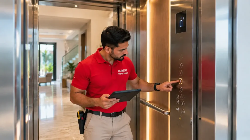 villa private lift inspection dubai